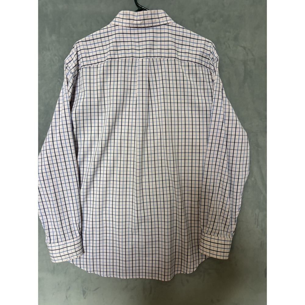 Vineyard Vines Shirt Button Down Classic Fit Whale Madras Blue Geometric Mens L - Picture 3 of 8